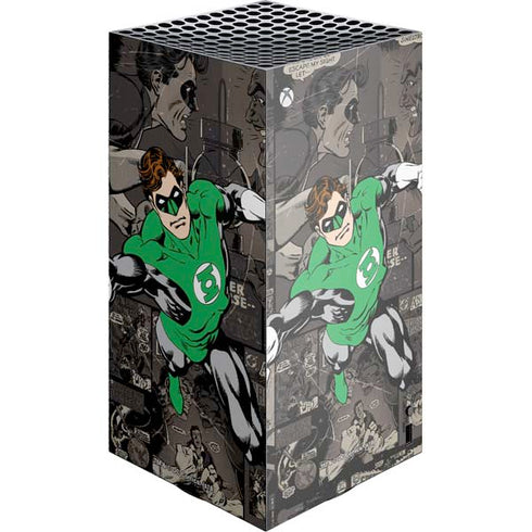 DC Comics Green Lantern Vintage Action Pose Pattern XBox Series X Digital Edition Console Skin